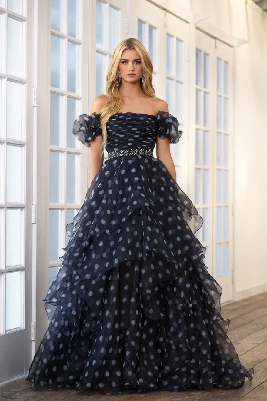 Vivid Color Gown Ava Presley 39318 Long A Line Formal Prom Dress