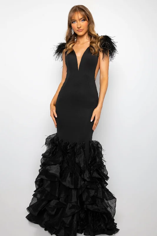 Satin Mermaid Dress Ava Presley 39312 Long Formal Mermaid Evening Prom Gown