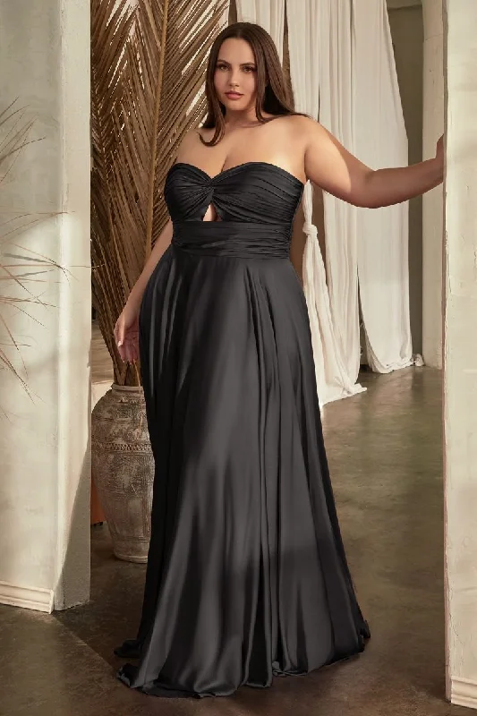 Sheer Panel Dress Cinderella Divine 7496C Black 22 Sale