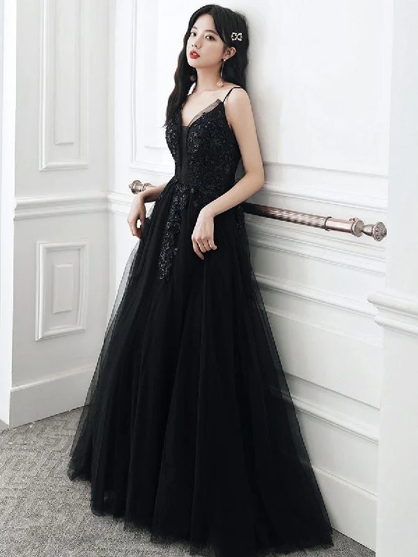 Bold Print Formal Dress Black Long Prom Dresses, Aline Black Formal Graduation Dresses Bold Print Formal Dress Black Long Prom Dresses, Aline Black Formal Graduation Dresses