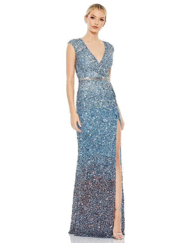 Romantic Soft Satin Dress Blue Ombre 12 Mac Duggal 5489 Long Formal Evening Gown Sale Romantic Soft Satin Dress Blue Ombre 12 Mac Duggal 5489 Long Formal Evening Gown Sale