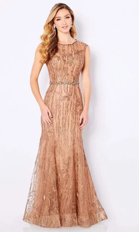 Off-White Gown Cameron Blake - 221685 Illusion Sheath Mother of the Groom Dress