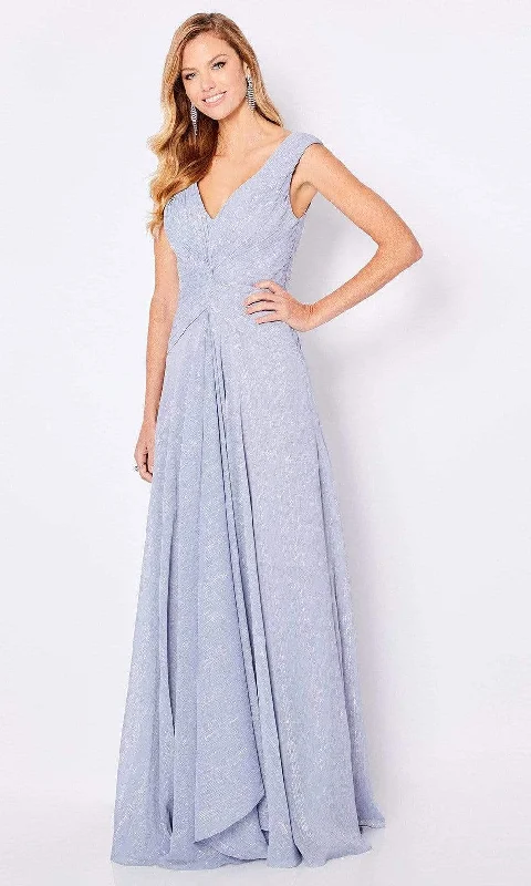 Chic Formal Gown Cameron Blake - 221694 V Neck A-Line Evening Dress