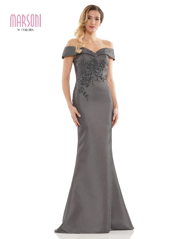 Glittering Evening Gown Charcoal 8 Marsoni Long Formal Off Shoulder Mermaid Dress 1142 Sale Glittering Evening Gown Charcoal 8 Marsoni Long Formal Off Shoulder Mermaid Dress 1142 Sale