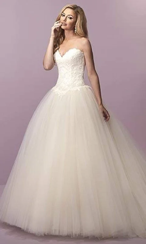 Open Back Dress Christina Wu Brides - 18061 Strapless Sweetheart Lace Textured Ballgown Open Back Dress Christina Wu Brides - 18061 Strapless Sweetheart Lace Textured Ballgown