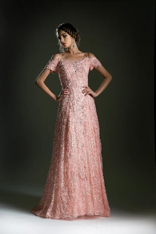 Asymmetrical Gown Cinderella Divine 5326 A Line Formal Prom Long Dress