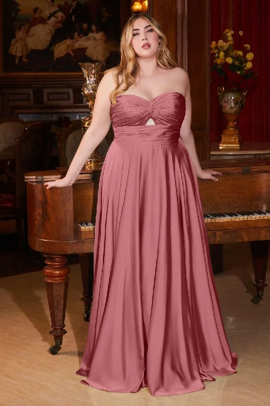 Embellished Maxi Dress Cinderella Divine 7496C Mauve Rose 24 Sale