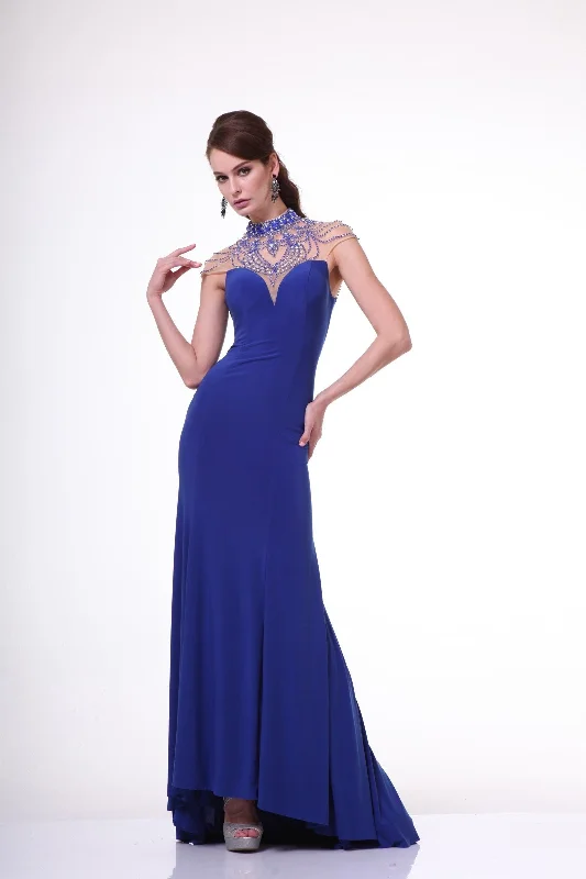 Fancy Evening Dress Cinderella Divine 8105 Long Beaded Formal Prom Dress