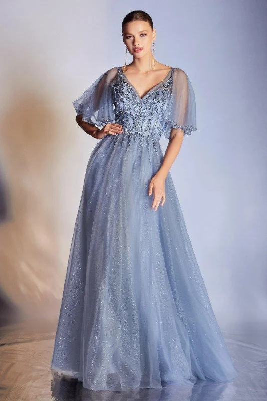 Dark Green Dress Cinderella Divine CD0175 Smoky Blue 2X Sale