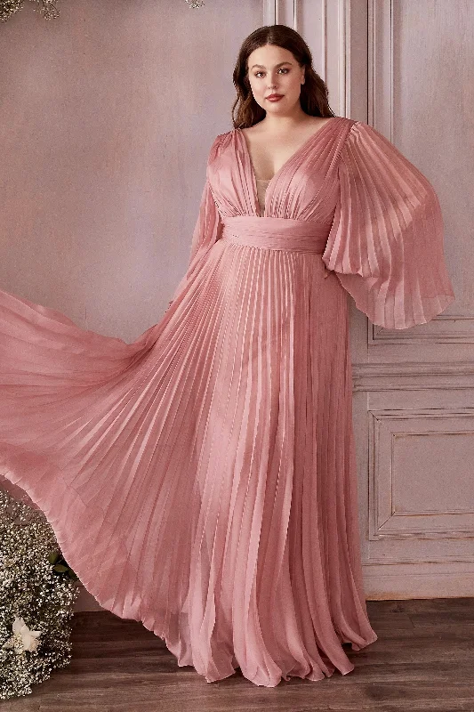 Pearl Embellished Gown Cinderella Divine CD242 Rose Gold 14 Sale