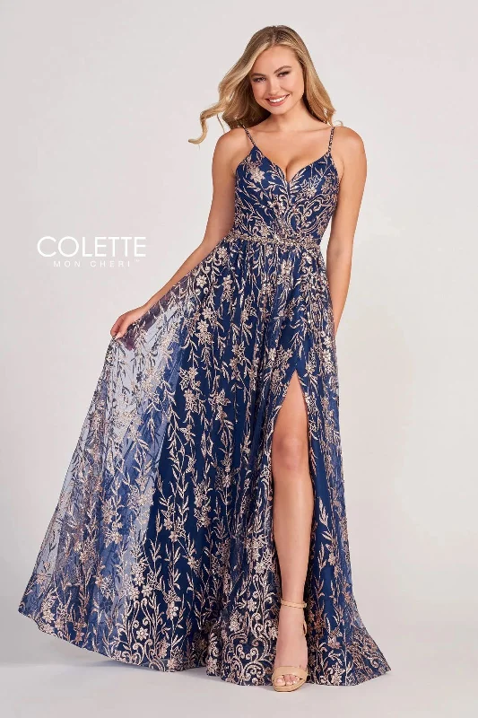 Embellished Maxi Dress Colette CL2022 Prom Long Formal Glitter Dress