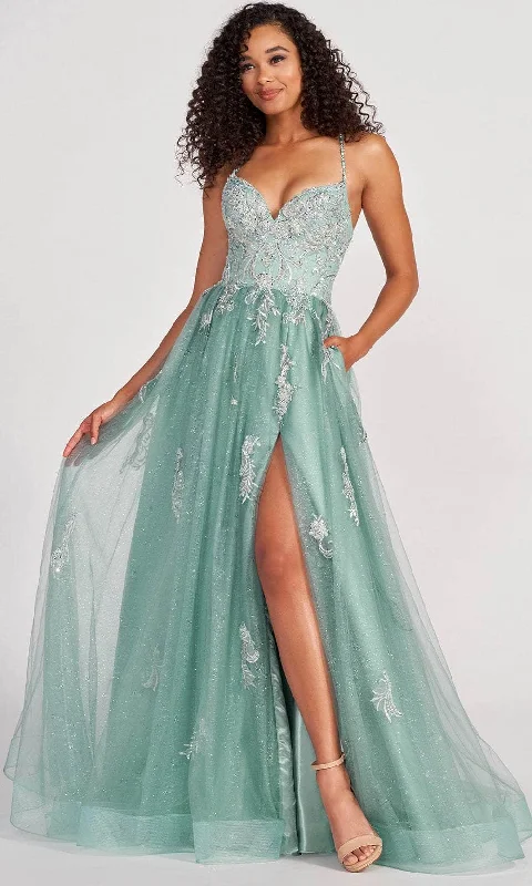 Garden Party Gown Colette For Mon Cheri CL2062 - Glitter Tulle Prom Dress