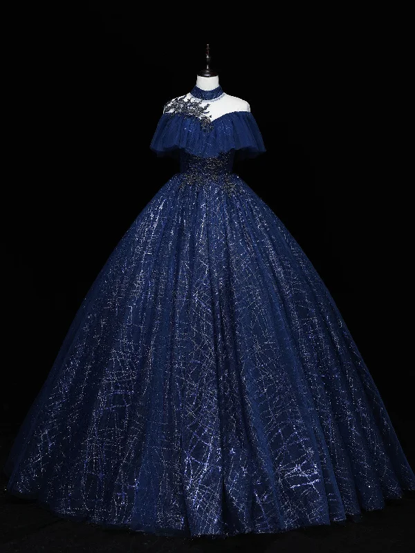 Simple Chiffon Dress Dark Blue Long Prom Dress, Blue Tulle Formal Gown Graduation Dresses Simple Chiffon Dress Dark Blue Long Prom Dress, Blue Tulle Formal Gown Graduation Dresses