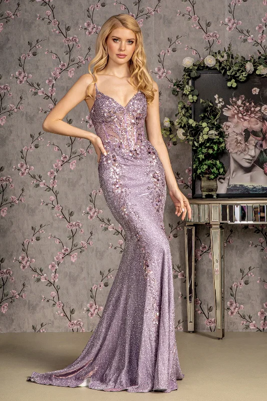Classic Couture Dress Glitter Mermaid Long Formal Prom Dress