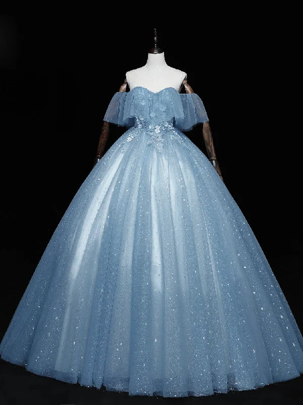 Formal Red Dress Gray Blue Tulle Off Shoulder Long Prom Dress, Blue Tulle Formal Dresses Formal Red Dress Gray Blue Tulle Off Shoulder Long Prom Dress, Blue Tulle Formal Dresses
