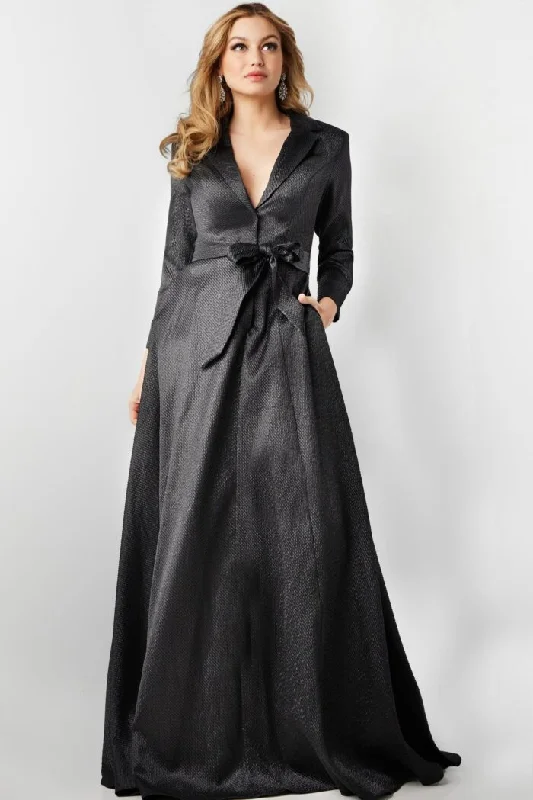 Ruched Satin Dress Jovani 23179 Long Ball Gown Evening Formal Dress