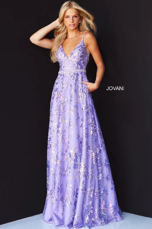 Fitted Formal Dress Jovani JVN06814A Lilac 0 Sale