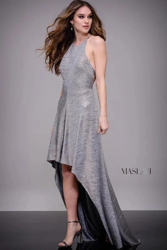 Dramatic Ball Gown Jovani M54634 Sleeveless High Low Dress
