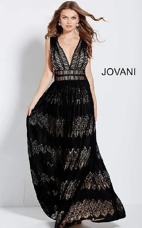Rose Gold Dress Jovani M60964 Sleeveless Long Prom Dress