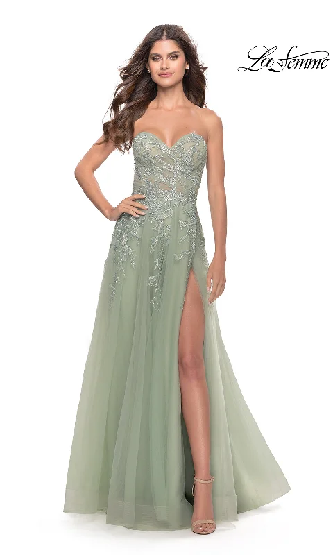 Stunning Applique Dress La Femme 31363