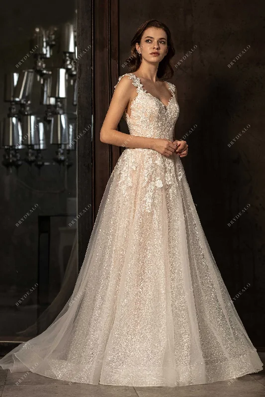 Sweetheart Neckline Dress Designer Wedding Ball Gown with Embroidered Flower Lace