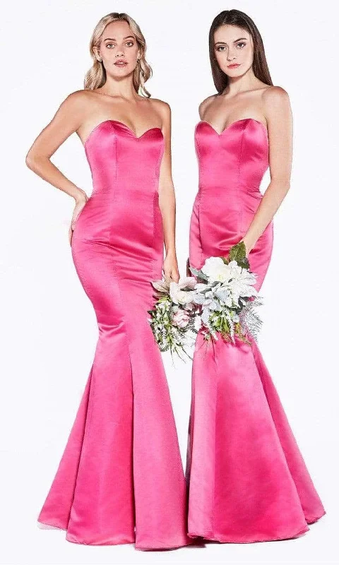 Royal Blue Dress Ladivine 8792 - Sweetheart Satin Trumpet Gown