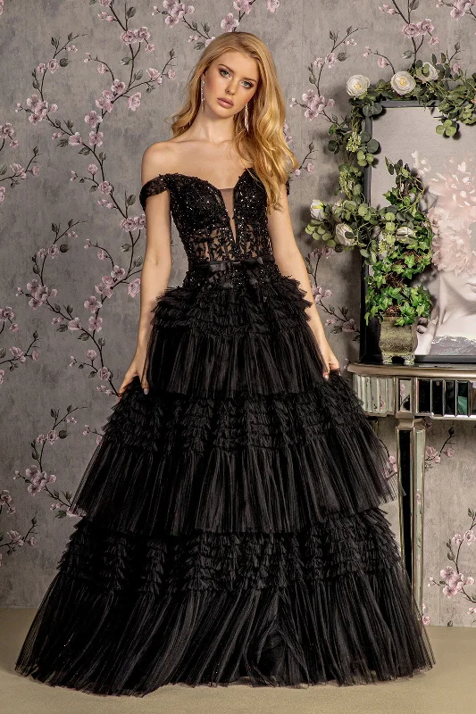 Sophisticated Party Dress Long Formal 3D Flower A Line Prom Dress