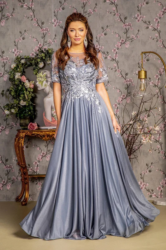 Rich Velvet Dress Long Formal A Line Mother of the Bride Dress