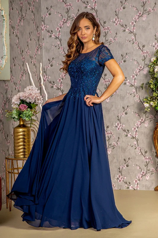 Sophisticated Maxi Dress Long Formal Beaded Mother of the Bride Dress