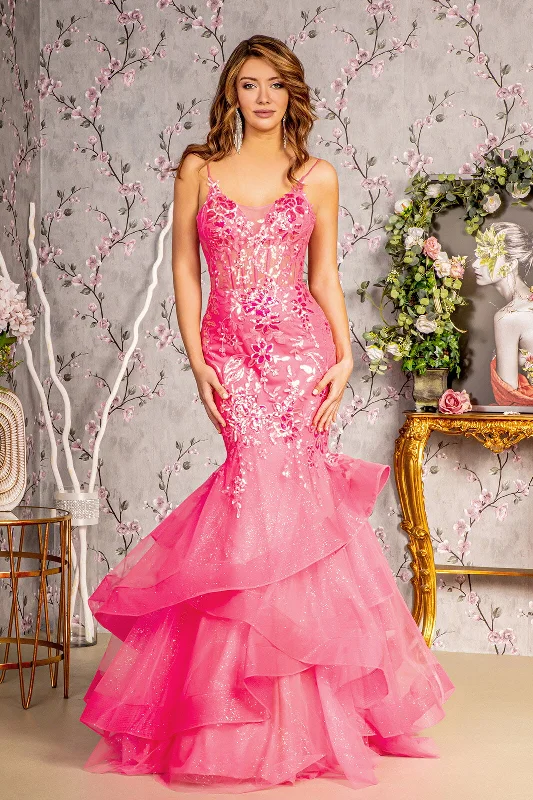 Halter Gown Long Formal Glitter Evening Prom Gown