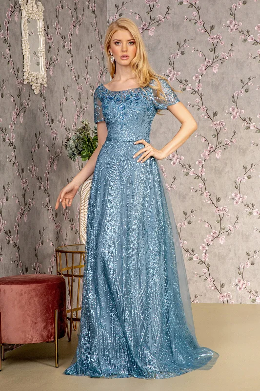 Crystal Beaded Dress Long Formal Mother of the Bride Dress