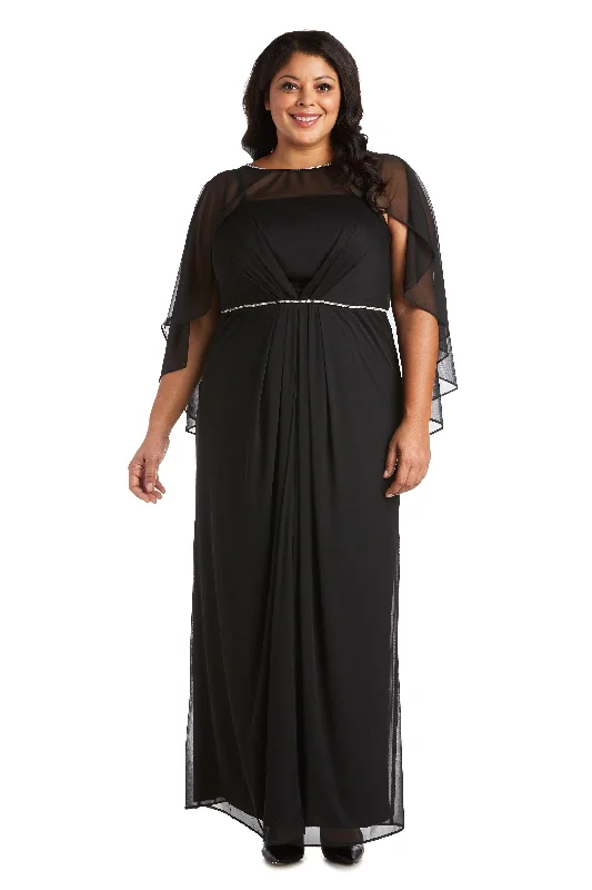 Statement Chiffon Dress R&M Richards 2461W Long Formal Plus Size Dress Sale