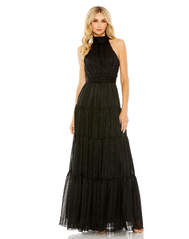 Majestic Ball Gown Mac Duggal 49515 Long Pleated Formal Prom Dress