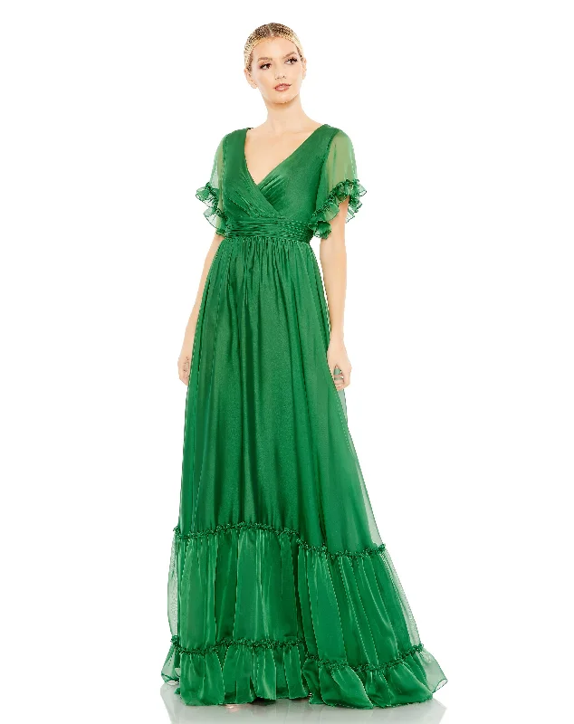 Trendy Evening Gown Mac Duggal 67935 Long Formal Prom Ruffle Dress