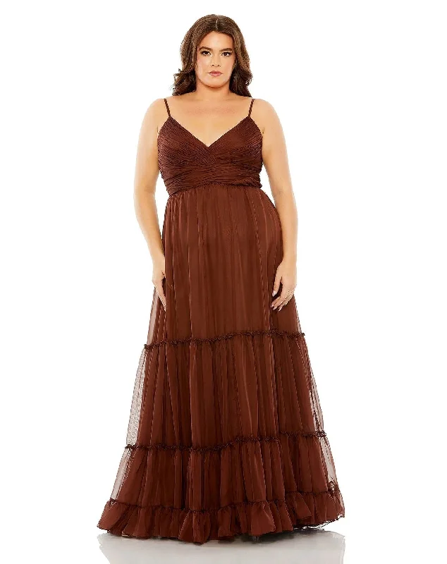 Classic Couture Dress Mac Duggal 68542 Chocolate 16W Sale