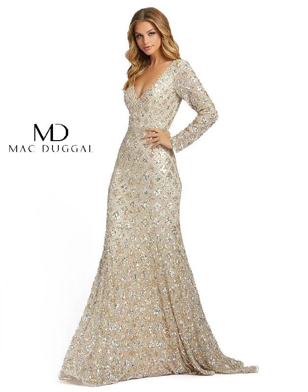 Fitted Formal Dress Mac Duggal Formal Nude 6 Sale