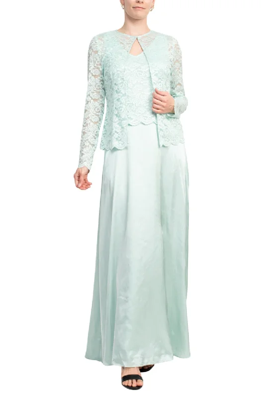 Striking Red Gown Marina 267234 Long Formal Mother of the Bride Lace Jacket Dress