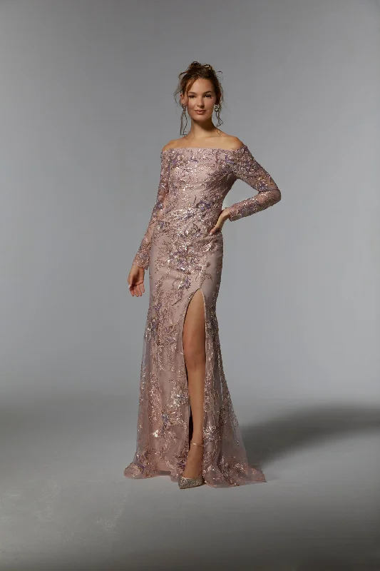 Timeless Gown MGNY Madeline Gardner New York 72938 MGNY72938 Dusty Lilac 3/4
