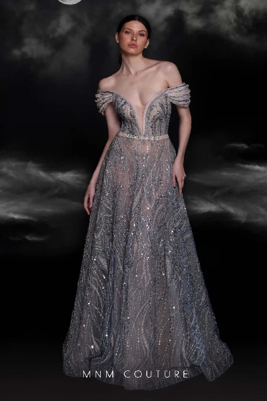 Stylish Taffeta Dress MNM Couture K4117