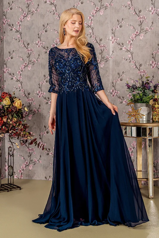 One-Shoulder Satin Dress Mother of the Bride Long Formal Dress