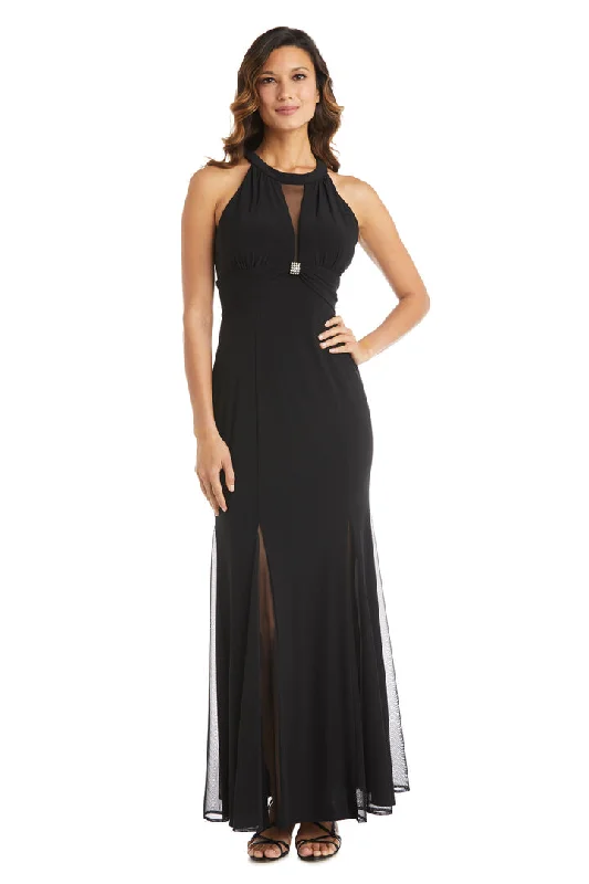 Regal Velvet Gown Nightway 22023 Long Halter Formal Evening Dress