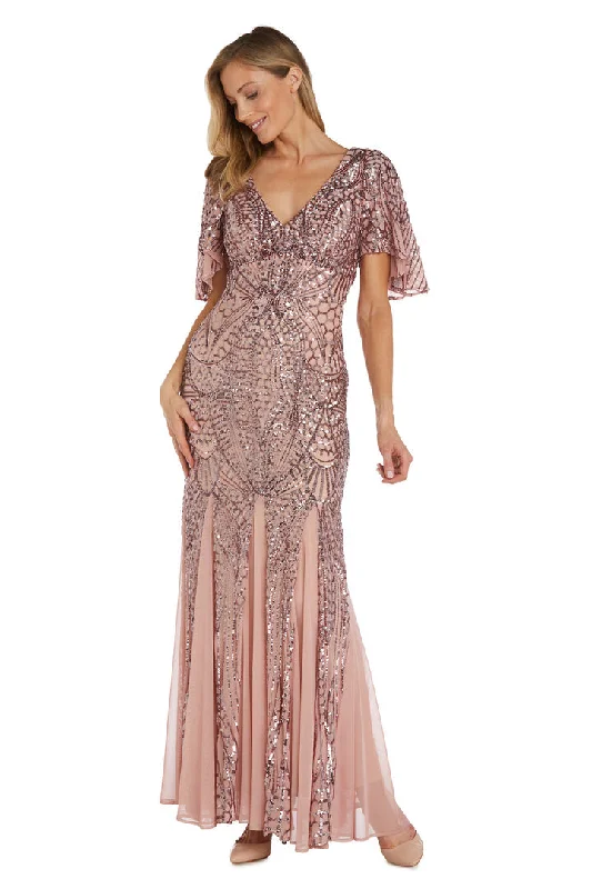 Statement Chiffon Dress Nightway 22139 Long Mother of the Bride Sequin Formal Dress Statement Chiffon Dress Nightway 22139 Long Mother of the Bride Sequin Formal Dress