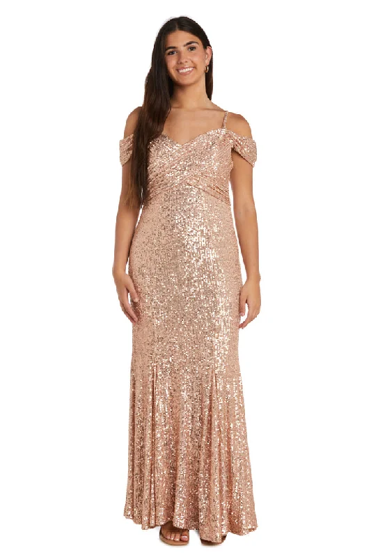 Bold Print Formal Dress Nightway 22143 Long Formal Sequin Evening Dress