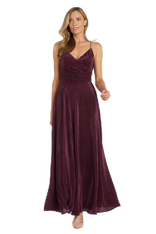 Figure-Flattering Gown Nightway 22270 Pleated Long Formal Evening Dress