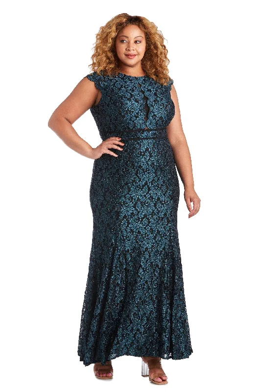 Romantic Soft Satin Dress Nightway Plus Size Glitter Long Dress Sale