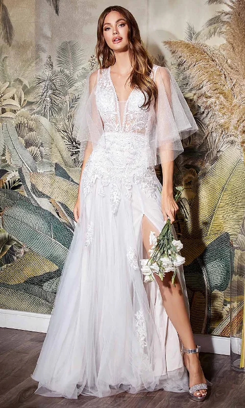 Lace Sleeves Dress Cinderella Divine Bridals CB070