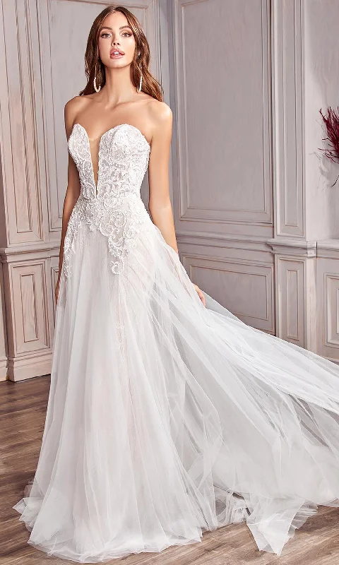 Sheer Panel Dress Cinderella Divine Bridals CD936W