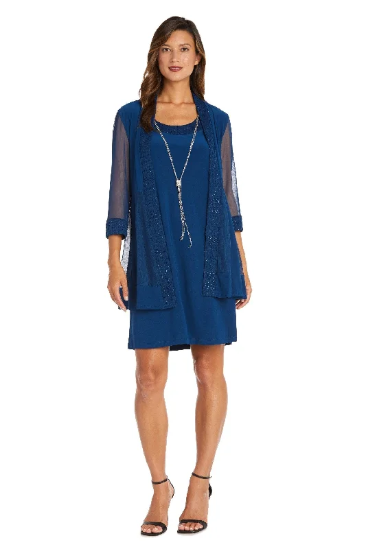 Party Ready Dress Peacock 10 R&M Richards 5394 Short Mother Of The Bride Dress Sale