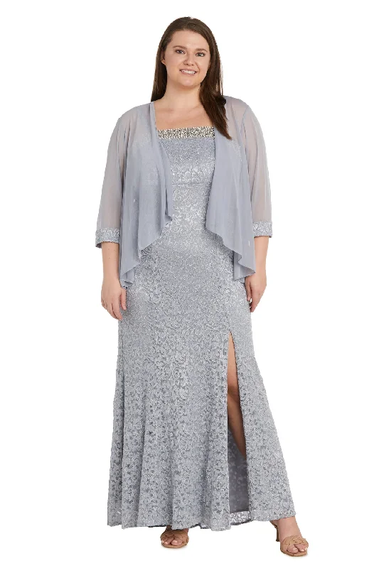 Royal Inspired Gown R&M Richards 1241W Long Formal Plus Size Dress