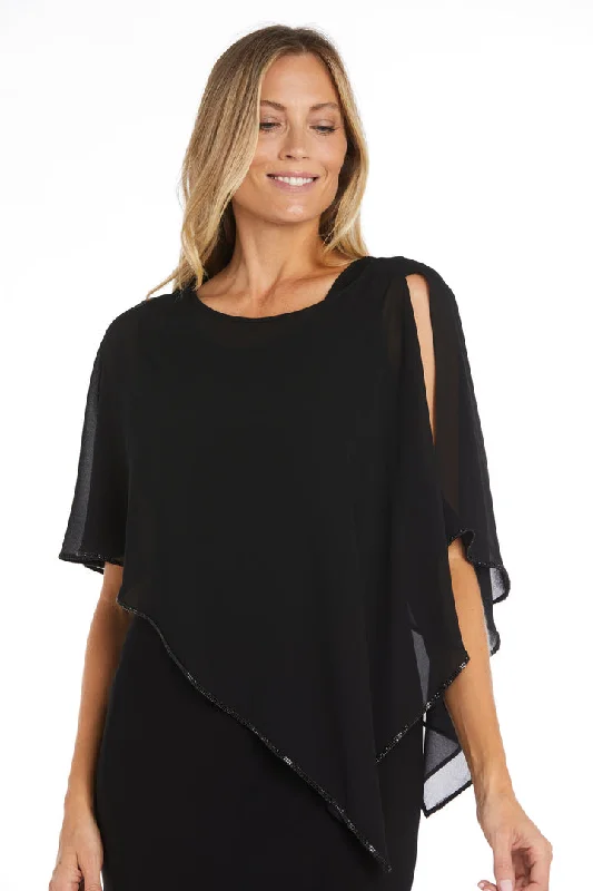 Luxury Satin Gown R&M Richards 1706 Mother of the Bride Poncho Top